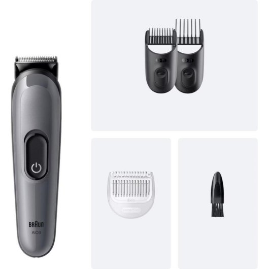 Cortapelos Multifunción Braun 80789918 Inalámbrico 21 Longitudes 50min 3 Peines Seco y Húmedo