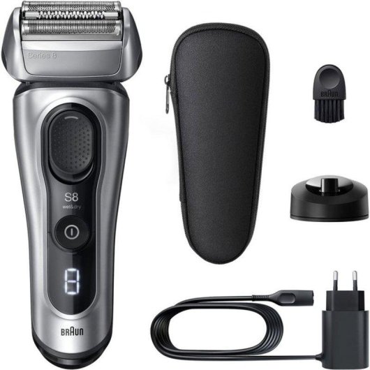 Afeitadora Facial Braun Series 8 8617s Inalámbrica 60min Seco y Mojado 4 Láminas Carga Rápida