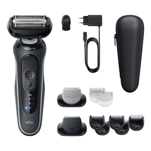 Afeitadora Facial Braun Series 6 62-G1650s Inalámbrica 60min Seco y Mojado 3 Láminas Carga Rápida
