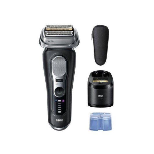 Máquina de Barbear Facial Braun Series 9 Pro+ 9660cc Recarregável 60min Seco e a Húmido Cabeça Flexível