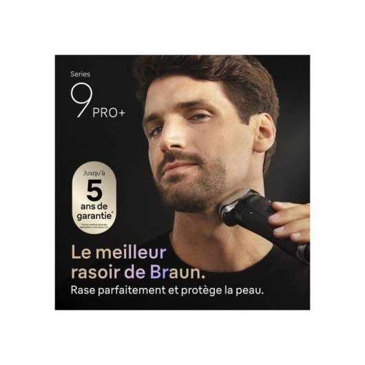 Máquina de Barbear Facial Braun Series 9 Pro+ 9660cc Recarregável 60min Seco e a Húmido Cabeça Flexível
