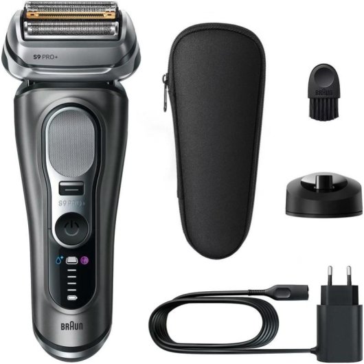 Máquina de Barbear Facial Braun Series 9 Pro+ 9615s Sem Fios 60min Seco e a Húmido 6 Lâminas Carga Rápida