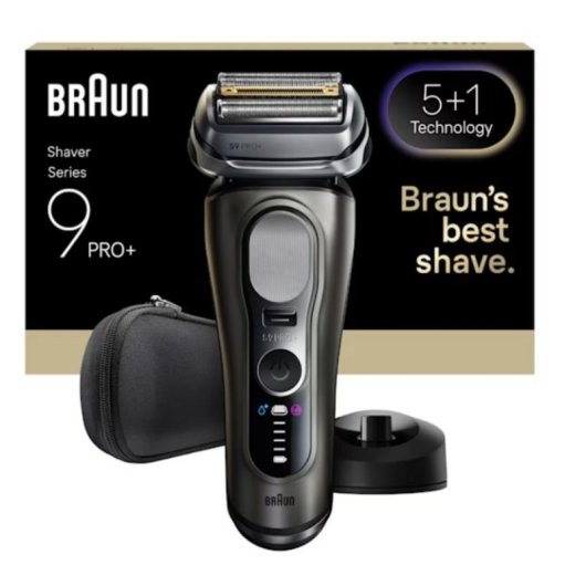 Máquina de Barbear Facial Braun Series 9 Pro+ 9615s Sem Fios 60min Seco e a Húmido 6 Lâminas Carga Rápida