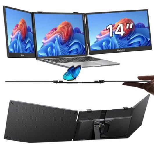 Monitor Blackview DCM5 14" FullHD IPS 60Hz Doble Pantalla USB-C Sonido Integrado