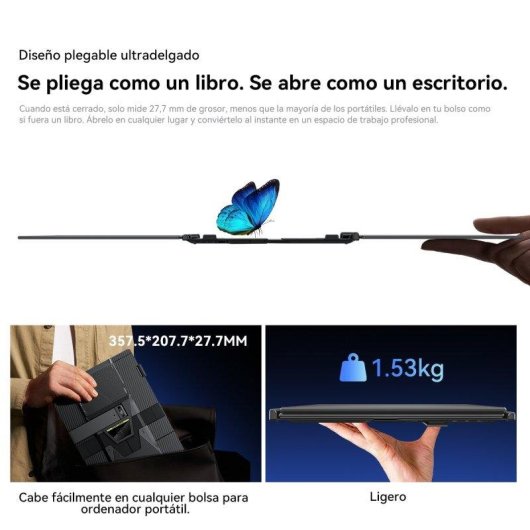 Monitor Blackview DCM5 14" FullHD IPS 60Hz Doble Pantalla USB-C Sonido Integrado