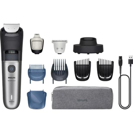 Bartschneider Philips Beard Trimmer 7000 BT7670/15 Kabellos 120min 40 Längen 7 Aufsätze Wasserdicht Schnellladung
