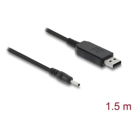 Cable de Carga USB A a DC Delock 1,5 m Negro