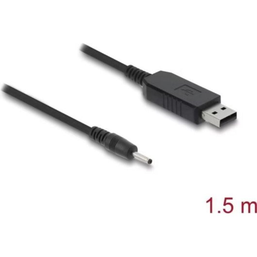 Cable de Carga USB A a DC Delock 1,5 m Negro