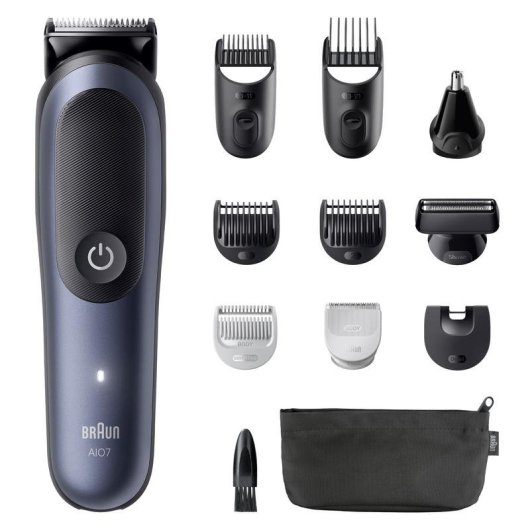 Cortapelos Multifunción Braun Series 7 Aio7540 Inalámbrico 120min 21 Longitudes 8 Peines Seco y Húmedo Carga Rápida