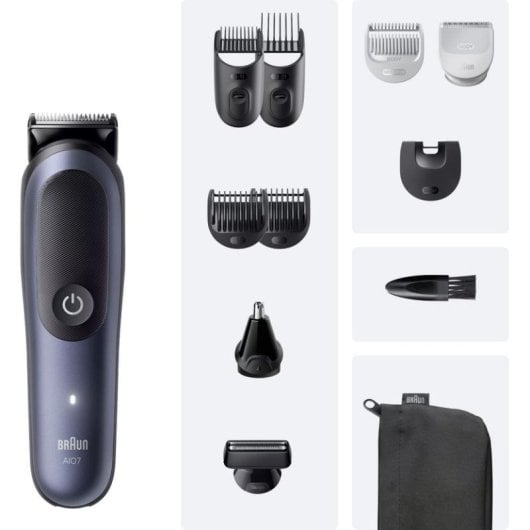 Cortapelos Multifunción Braun Series 7 Aio7540 Inalámbrico 120min 21 Longitudes 8 Peines Seco y Húmedo Carga Rápida