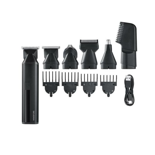 Afeitadora Multifunción Severin HS 0710 Inalámbrica 90min Seco y Mojado 6 Peines Resistente al agua