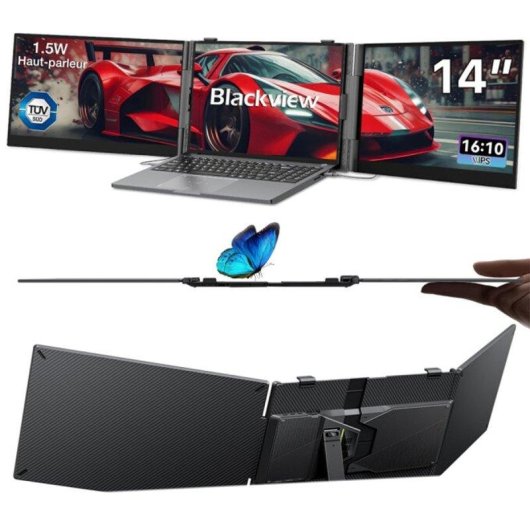 Monitor Blackview DCM5 14" FullHD 60Hz IPS Doble Pantalla USB-C Ultrafino