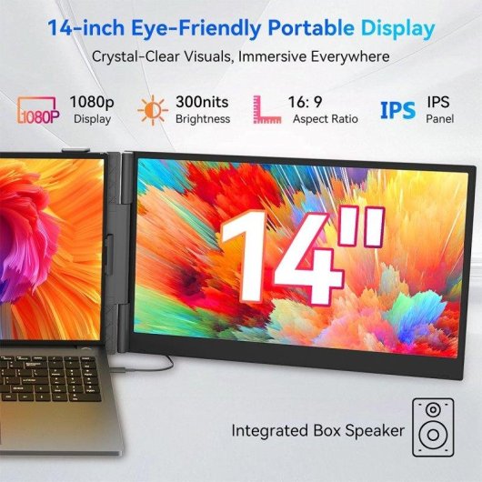 Monitor Blackview DCM6 Pro 14" FullHD 60Hz IPS Portátil Protección Ocular USB-C