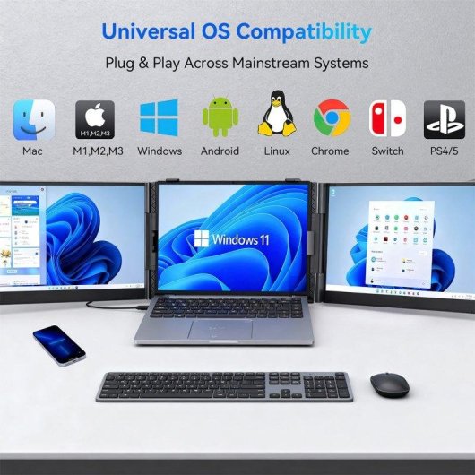 Monitor Blackview DCM6 Pro 14" FullHD 60Hz IPS Portátil Protección Ocular USB-C