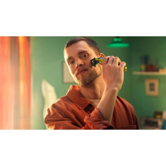 Recortadora de Barba Facial Philips OneBlade QP2824/10 Inalámbrica 45min Seco y Mojado 4 Peines