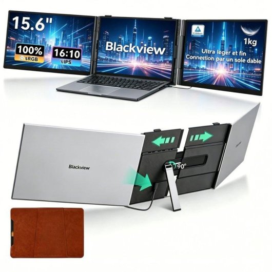 Monitor Blackview DCM8 Pro 15,3" FullHD+ 60Hz IPS Triple Pantalla USB-C Portátil