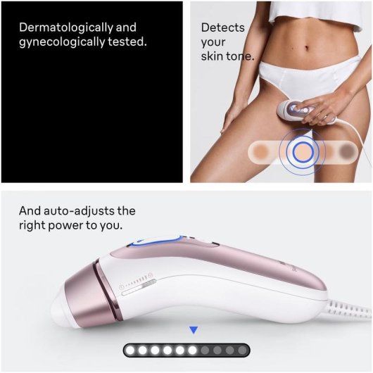 Depiladora Luz Pulsada IPL Braun Skin i-expert 10 Niveles 2 Cabezales Detector de Tono