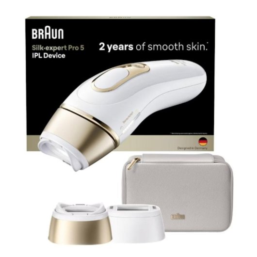 Depiladora Luz Pulsada IPL Braun Silk-expert Pro PL5210 10 Niveles 2 Cabezales