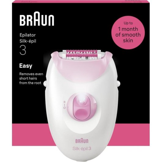 Depiladora Eléctrica Braun Silk-épil 3-000 Corriente 2 Velocidades Luz LED Masaje