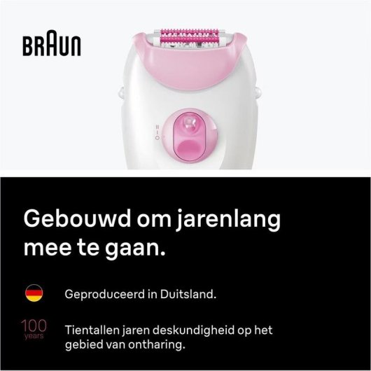 Depiladora Eléctrica Braun Silk-épil 3-000 Corriente 2 Velocidades Luz LED Masaje