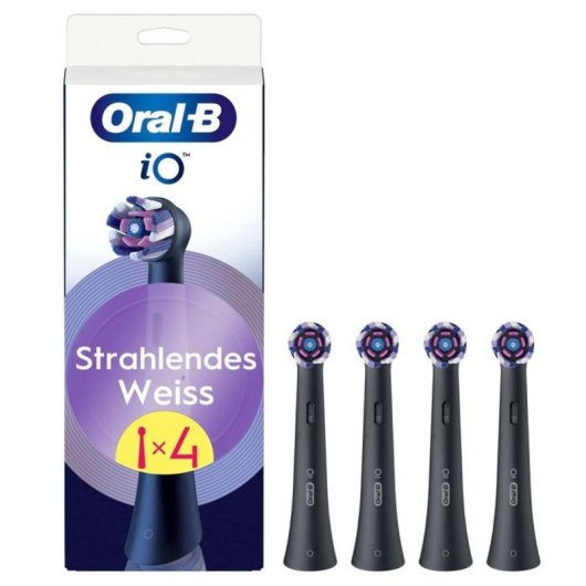 Cabezal Cepillo de Dientes Oral-B iO Pack 4 Unidades Negro Dureza Fuerte