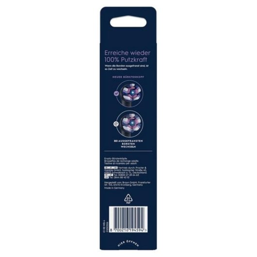 Cabezal Cepillo de Dientes Oral-B iO Pack 4 Unidades Negro Dureza Fuerte