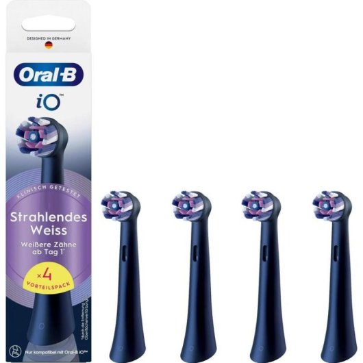 Cabezal Cepillo de Dientes Oral-B iO Pack 4 Unidades Negro Dureza Fuerte