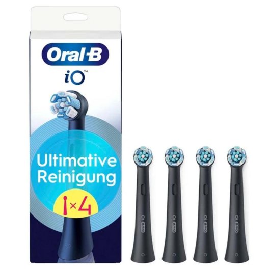 Cabezal Cepillo de Dientes Oral-B iO Ultimate Clean Pack 4 Unidades Negro Limpieza Profunda