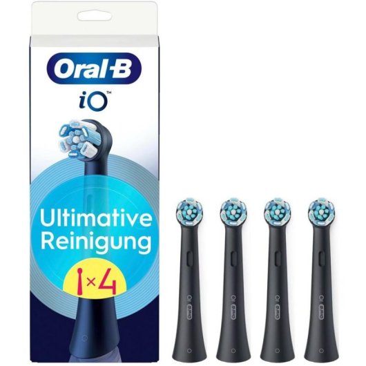 Cabezal Cepillo de Dientes Oral-B iO Ultimate Clean Pack 4 Unidades Negro Limpieza Profunda