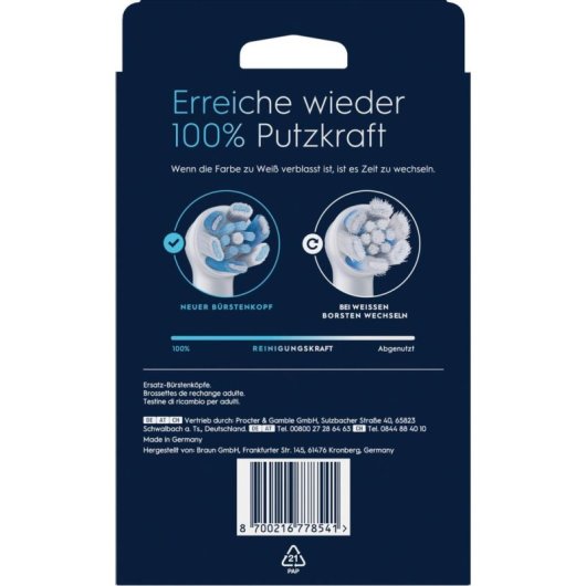 Cabezal Cepillo de Dientes Oral-B iO Ultimate Clean Pack 8 Unidades Blanco