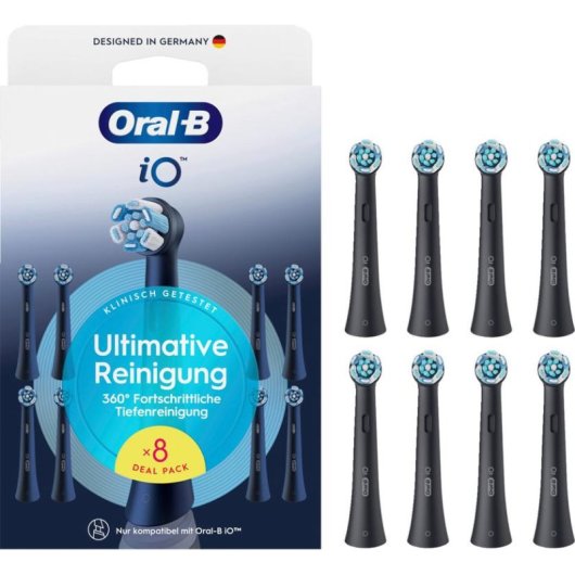 Cabezal Cepillo de Dientes Oral-B iO Ultimate Clean Pack 8 Unidades Negro