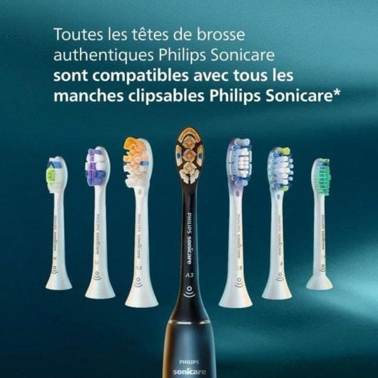 Cabezal Cepillo de Dientes Philips Sonicare HX6066/88 Optimal White Pack 6 Unidades Negro