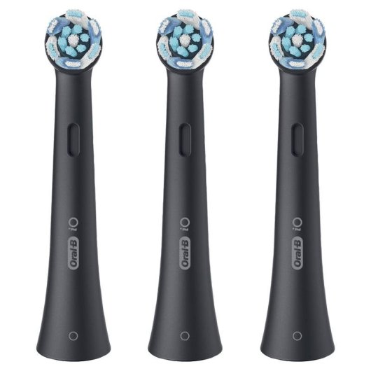 Recargas Escovas Dentes Oral-B iO Ultimate Clean 3 Unidades Preto Indicador Desgaste