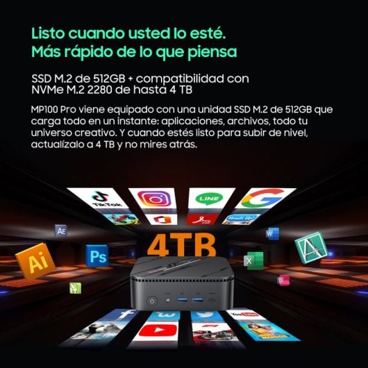 Mini PC Blackview MP100PRO AMD Ryzen 5 7430U/16GB/512GB SSD/Windows 11 Pro