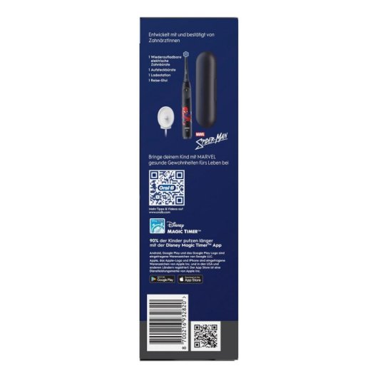 Cepillo de Dientes Oscilante Rotativo Oral-B iO Kids Spiderman 3 Modos 1 Cabezal Temporizador Estuche