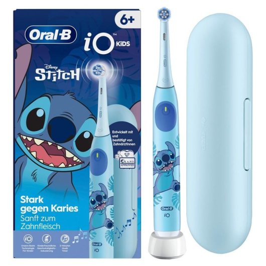 Cepillo de Dientes Oscilante Rotativo Oral-B iO Kids Stitch 3 Modos Temporizador Estuche