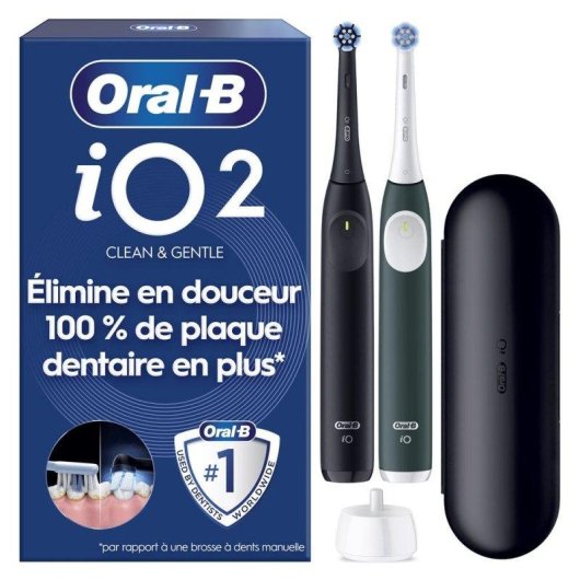 Cepillo de Dientes Oscilante Rotativo Oral-B iO Series 2 3 Modos 2 Cabezales Sensor de Presión Temporizador Estuche