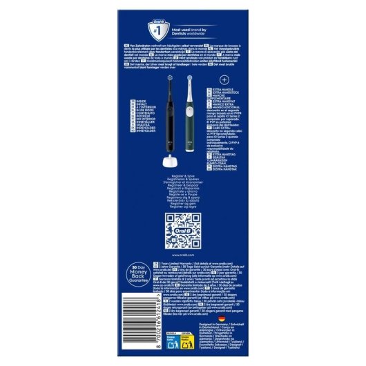 Cepillo de Dientes Oscilante Rotativo Oral-B iO Series 2 3 Modos 2 Cabezales Sensor de Presión Temporizador Estuche