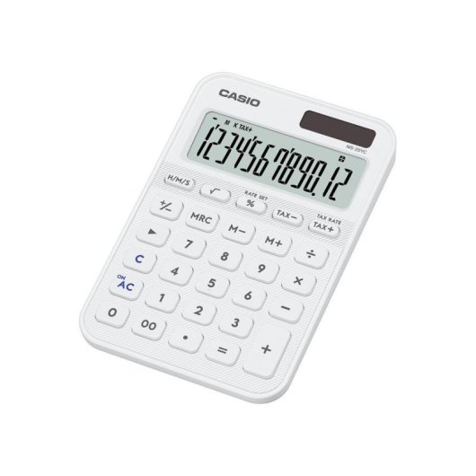 Calcolatrice da scrivania Casio MS-20YC 12 cifre Alimentazione mista Bianca