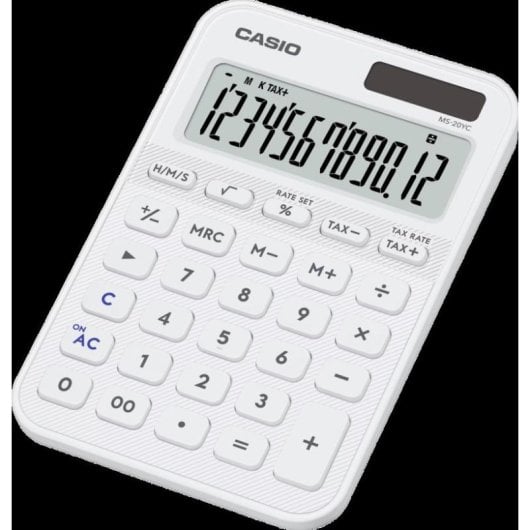 Calcolatrice da scrivania Casio MS-20YC 12 cifre Alimentazione mista Bianca
