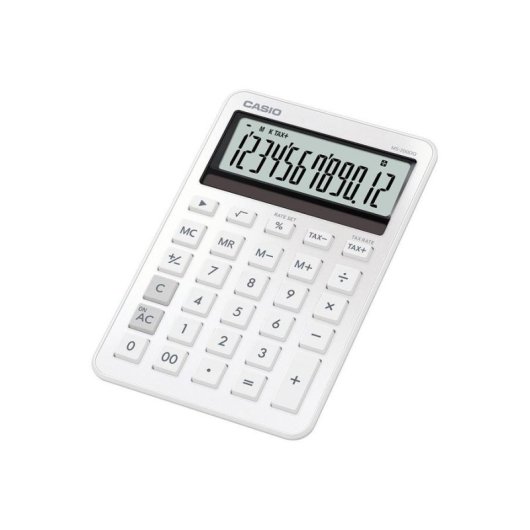 Calculadora Escritorio Casio MS-200DQ 12 Dígitos Batería/Solar Blanco
