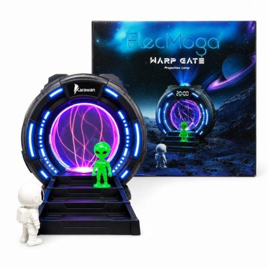 Lâmpada Projetor Galáxia Karawan Warp Gate com Controlo Remoto, Lâmpada Noturna LED RGB Espacial