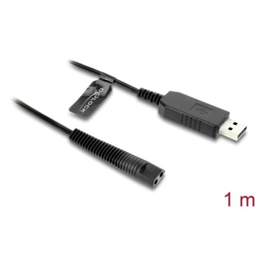 Cabo USB A a 2 pinos Delock 1 m para barbeiros Braun Series