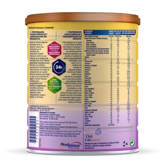 Leche de fórmula Enfamil Premium Confort 800 g para bebés con trastornos digestivos leves