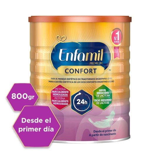 Leche de fórmula Enfamil Premium Confort 800 g para bebés con trastornos digestivos leves