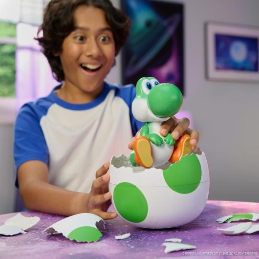 Robô de Entretenimento Yoshi Interativo com Luzes e Sons Super Mario Galaxy
