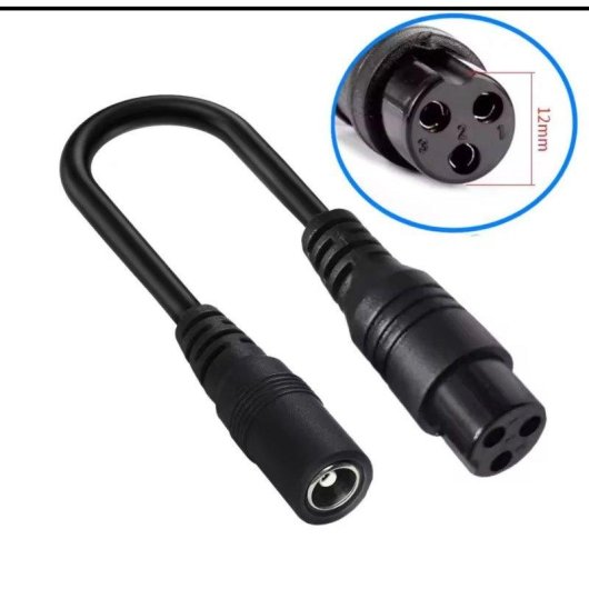 Cable Adaptador DC 5,5 x 2,5 mm Hembra a GX16 12 mm 3 Pines Hembra