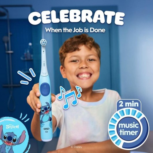 Oszillierende Kinderzahnbürste Oral-B iO Kids Disney Stitch 3 Modi 1 Bürstenkopf Timer
