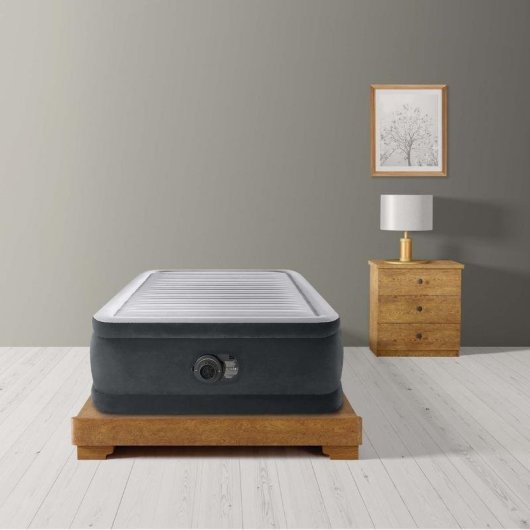Matelas Individuel Intex DuraBeam Comfort-Plush Elevated avec Pompe à Air Intégrée