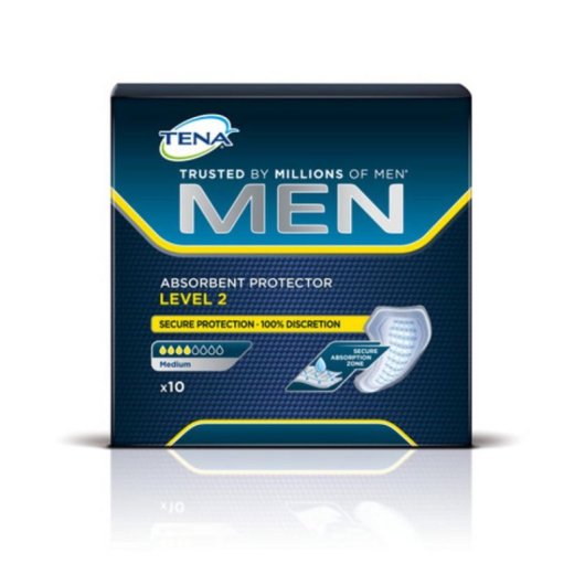 Compresa para incontinencia TENA Protector Level 2 Hombre 10 piezas